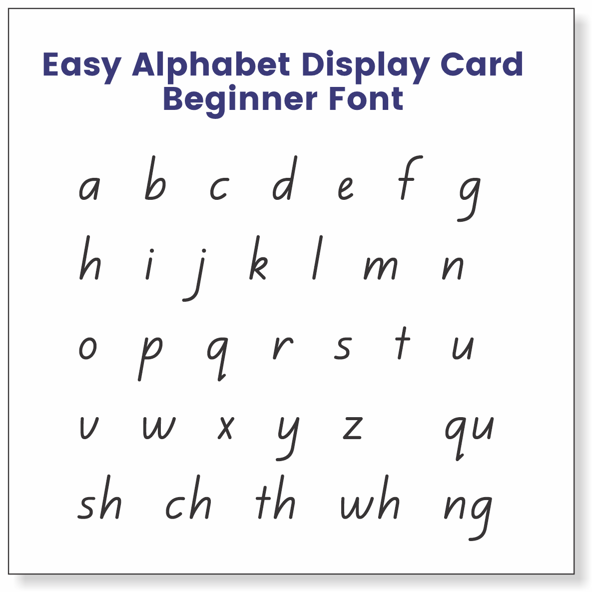 Embedded Mnemonics | Easy Alphabet Display Cards | A5