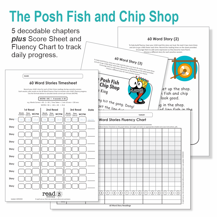 60 Word Stories | 1.5.1 | CVC | The Posh Fish and Chip Shop
