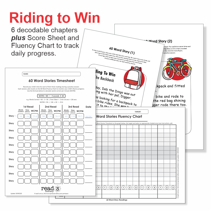 60 Word Stories | 2.3 | Word Endings | Riding to Win
