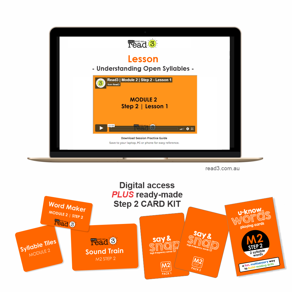 Read3 literacy intervention program | Module 2 | STEP 2 | Single-User Licence | PROFESSIONAL