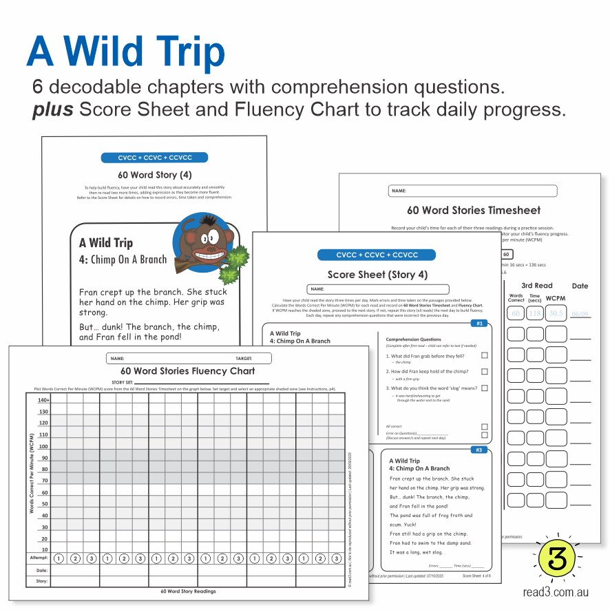 60 Word Stories | 3.1 | CCVCC | A Wild Trip
