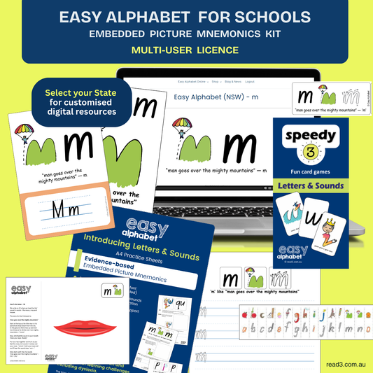 Easy Alphabet For Schools | Digital Multi-User Licence