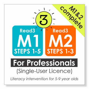 Read3 literacy intervention program | Complete Module 1 & 2 | PROFESSIONAL | Single-User Licence (Digital Only)