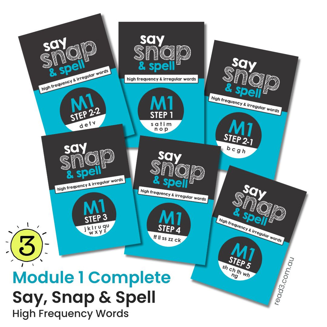 Say, Snap & Spell | High Frequency Words | Module 1 Complete