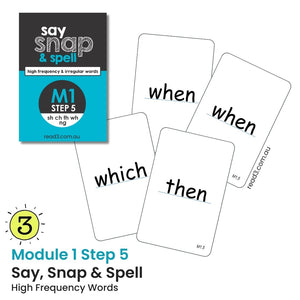 Say, Snap & Spell | High Frequency Words | Module 1 Complete