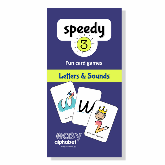 Speedy3 Card Game | Embedded Mnemonics | Easy Alphabet