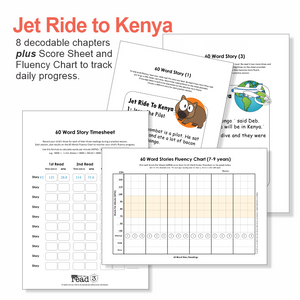 60 Word Stories | 2.2.2 | 2-Syllable Words | Jet Ride To Kenya