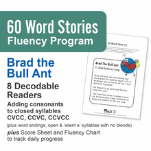 Load image into Gallery viewer, 60 Word Stories | 3.1 | CCVCC | Brad the Bull Ant
