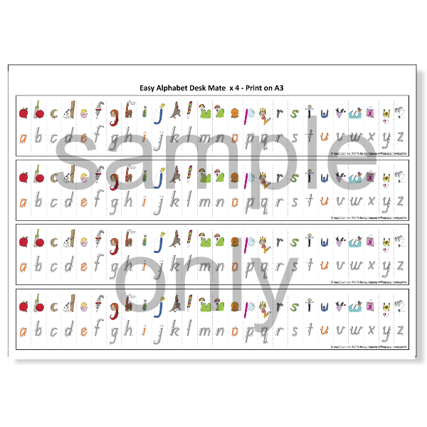 Embedded Mnemonics | Easy Alphabet Printables | Multi-User | Digital Download