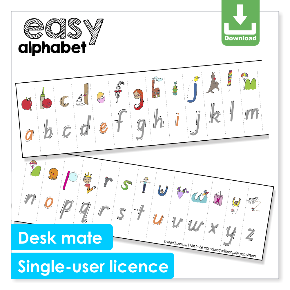 Easy Alphabet Desk Mate | Digital Download