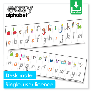 Easy Alphabet Desk Mate | Digital Download