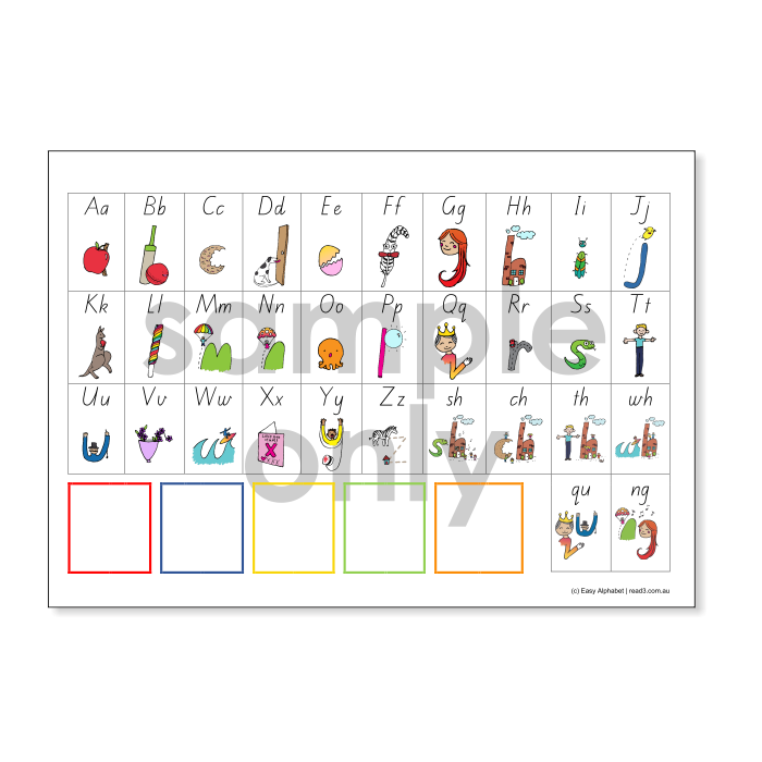 Embedded Mnemonics | Easy Alphabet Printables | Multi-User | Digital Download