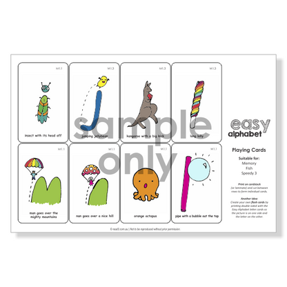 Embedded Mnemonics | Easy Alphabet Printables | Multi-User | Digital Download