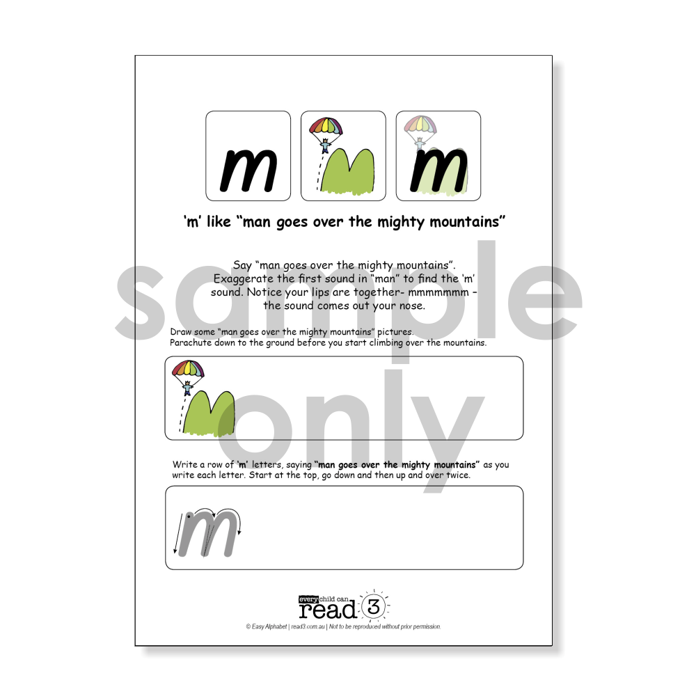 Embedded Mnemonics | Easy Alphabet Printables | Parent Kit | Digital Download