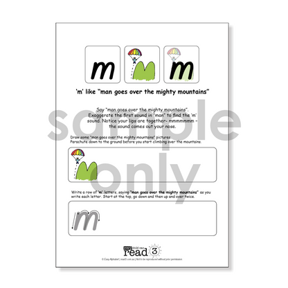 Embedded Mnemonics | Easy Alphabet Printables | Parent Kit | Digital Download