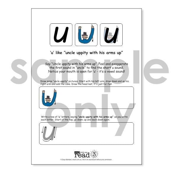 Embedded Mnemonics | Easy Alphabet Practice Sheets | A4