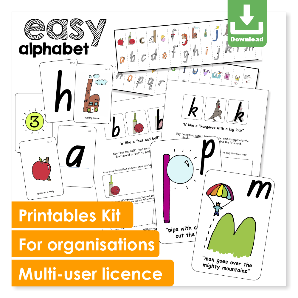 Embedded Mnemonics | Easy Alphabet Printables | Multi-User | Digital Download