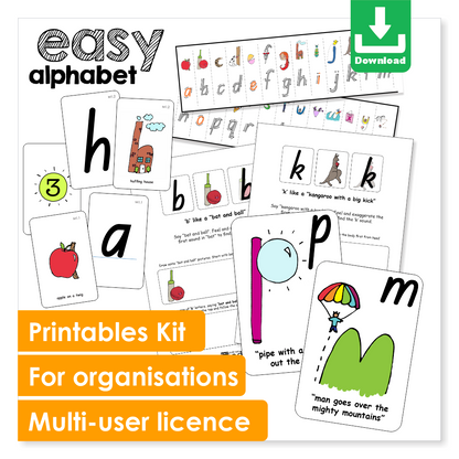 Embedded Mnemonics | Easy Alphabet Printables | Multi-User | Digital Download