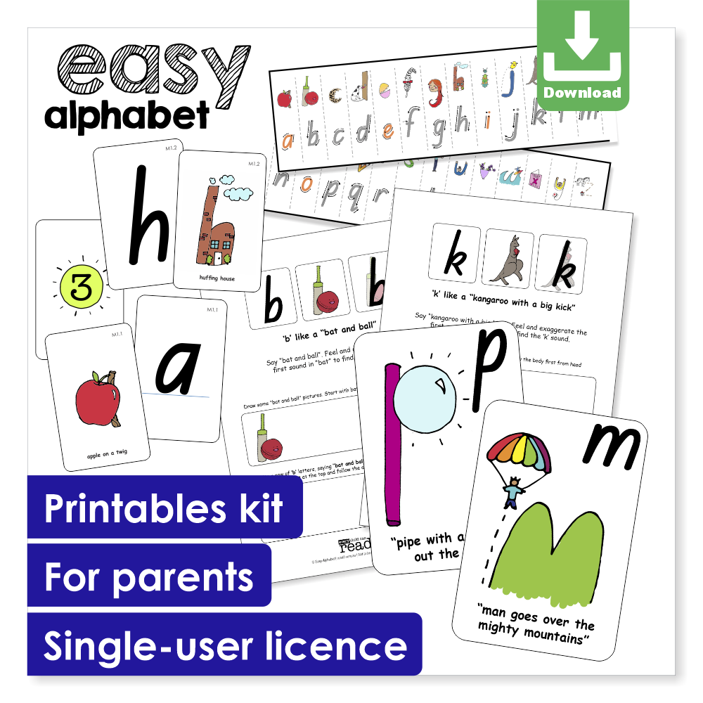 Embedded Mnemonics | Easy Alphabet Printables | Parent Kit | Digital ...