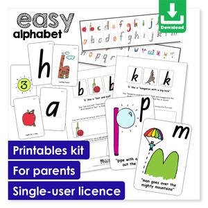 Embedded Mnemonics | Easy Alphabet Printables | Parent Kit | Digital Download