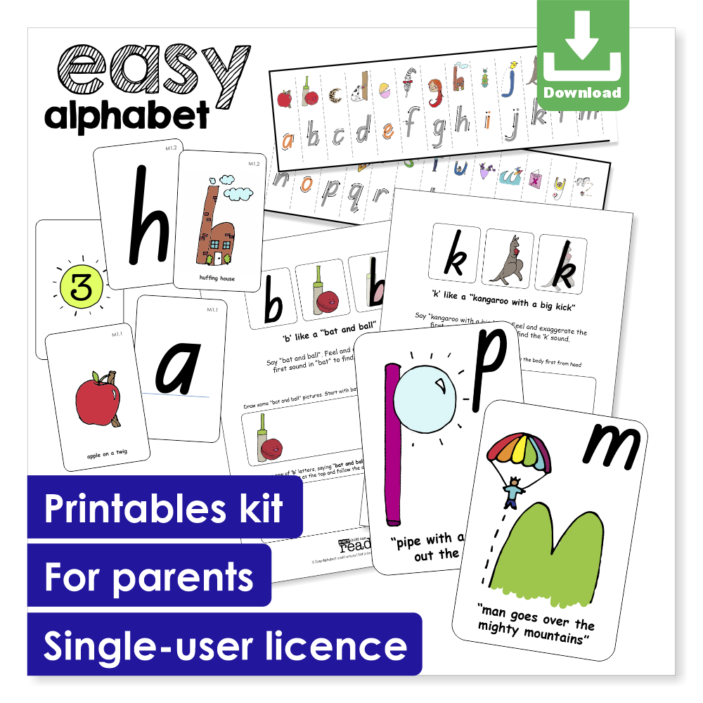 Embedded Mnemonics | Easy Alphabet Printables | Parent Kit | Digital Download