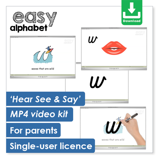 Easy Alphabet 'Hear See & Say' Video Kit | Parents | Digital Download