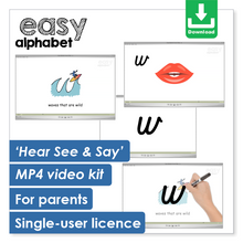 Load image into Gallery viewer, Easy Alphabet &#39;Hear See &amp; Say&#39; Video Kit | Parents | Digital Download

