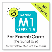 Load image into Gallery viewer, Read3 literacy intervention program | Module 1 | Steps 1-5 | COMPLETE |  Parent

