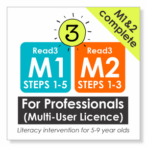 Read3 literacy intervention program | Complete Module 1 & 2 | Multi-User Licence | PROFESSIONAL