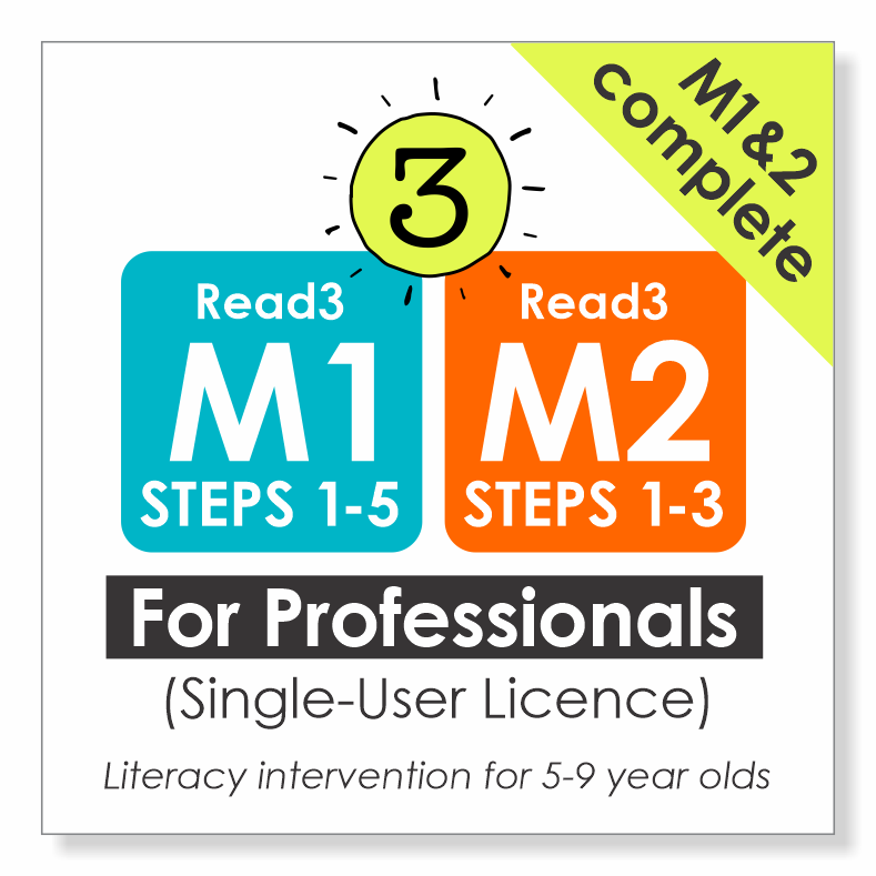 Read3 literacy intervention program | Complete Module 1 & 2 | PROFESSIONAL | Single-User Licence (Training Included)
