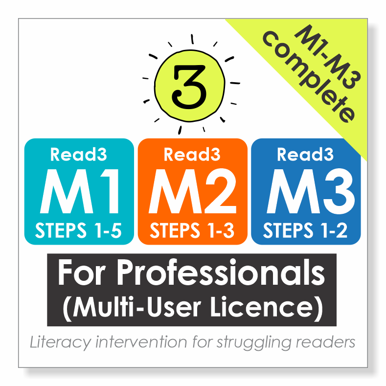 Read3 literacy intervention program | Complete Module 1 & 2 & 3 | Multi-User Licence | PROFESSIONAL