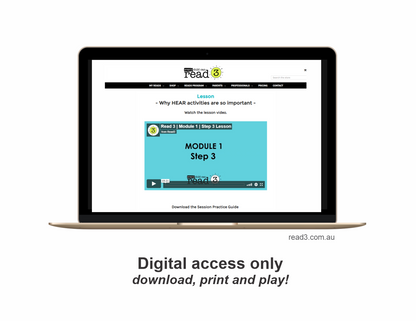 Read3 literacy intervention program | Module 1 | STEP 3 | Single-User Licence | PROFESSIONAL