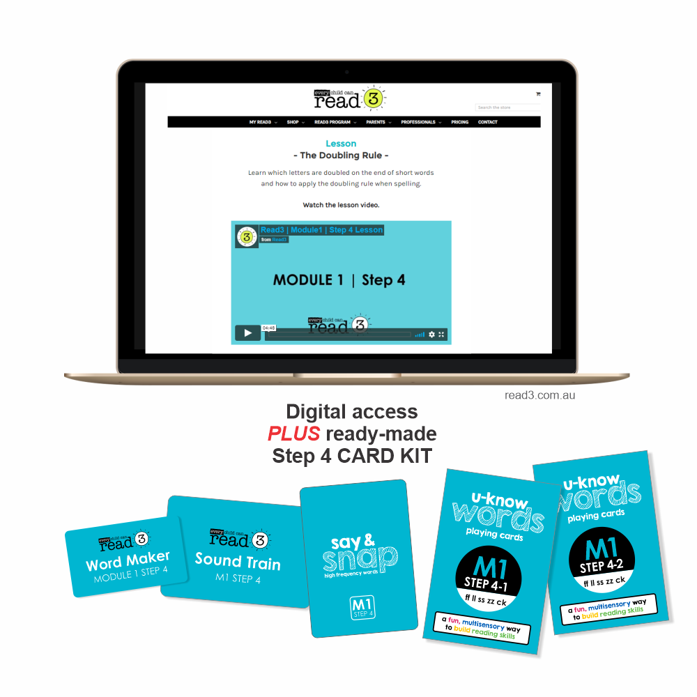 Teach struggling readers the doubling rule with Read3 | Step 4