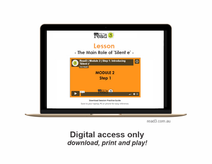 Read3 literacy intervention program | Module 2 | STEP 1 | Single-User Licence | PROFESSIONAL
