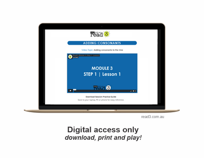 Read3 literacy intervention program | Module 3 | STEP 1 | Single-User Licence | PROFESSIONAL
