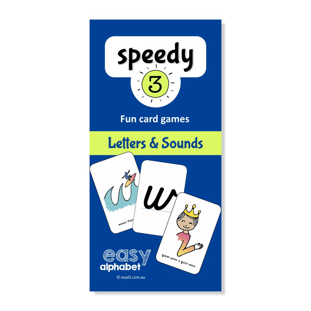Speedy3 Card Game | Embedded Mnemonics | Easy Alphabet