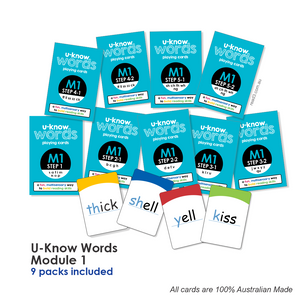U-Know Words Card Game | Module 1 | Complete