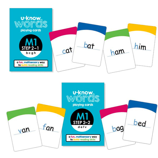 U-Know Words Card Game | Module 1 | Step 2 (2-Pack Set)